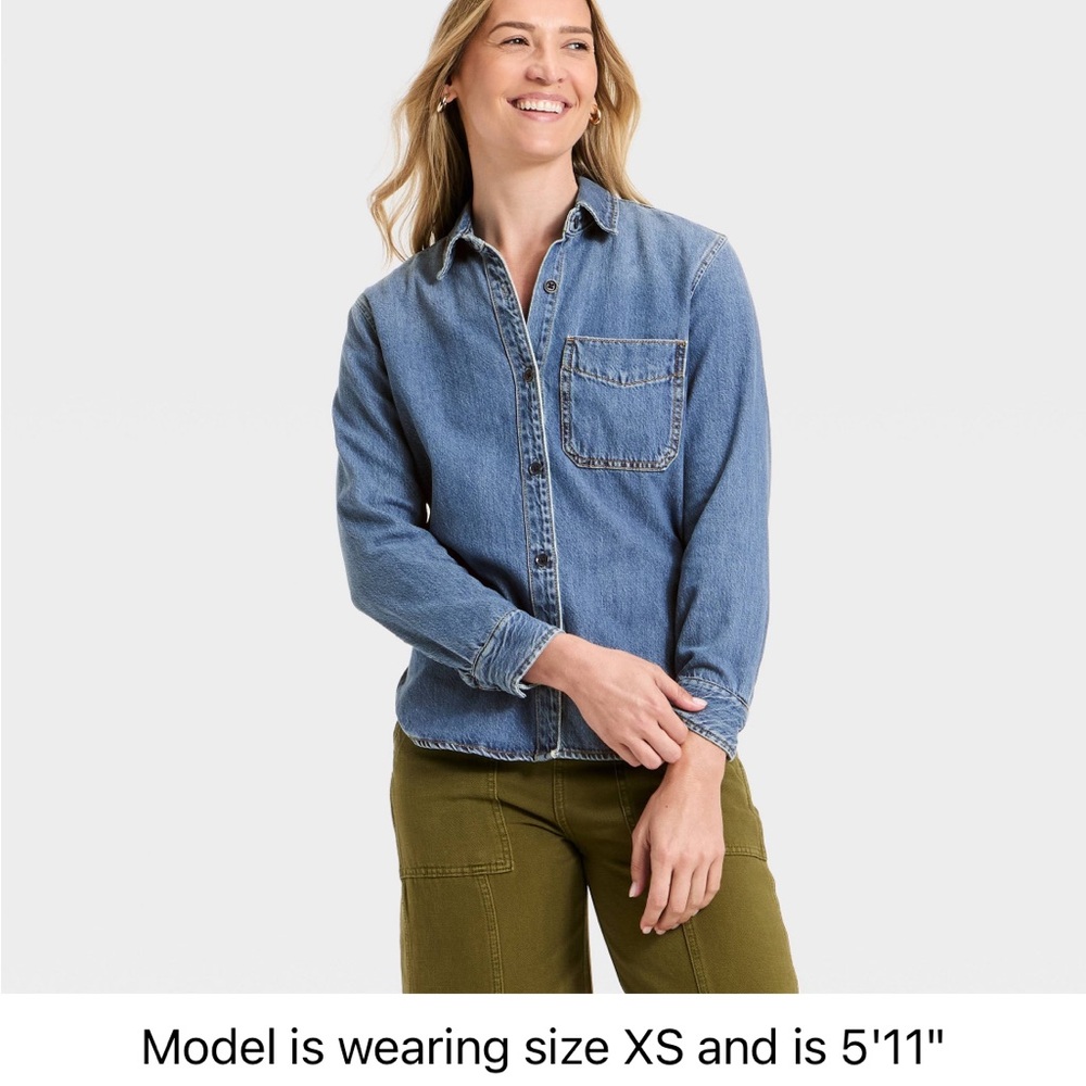 NWT Universal Thread Blue Denim Shirt